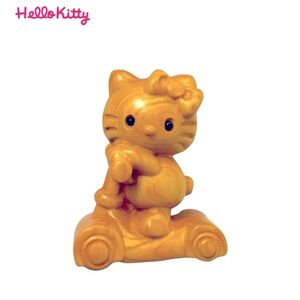 Hand Carved Hello Kitty Wood Decor Figure - HK